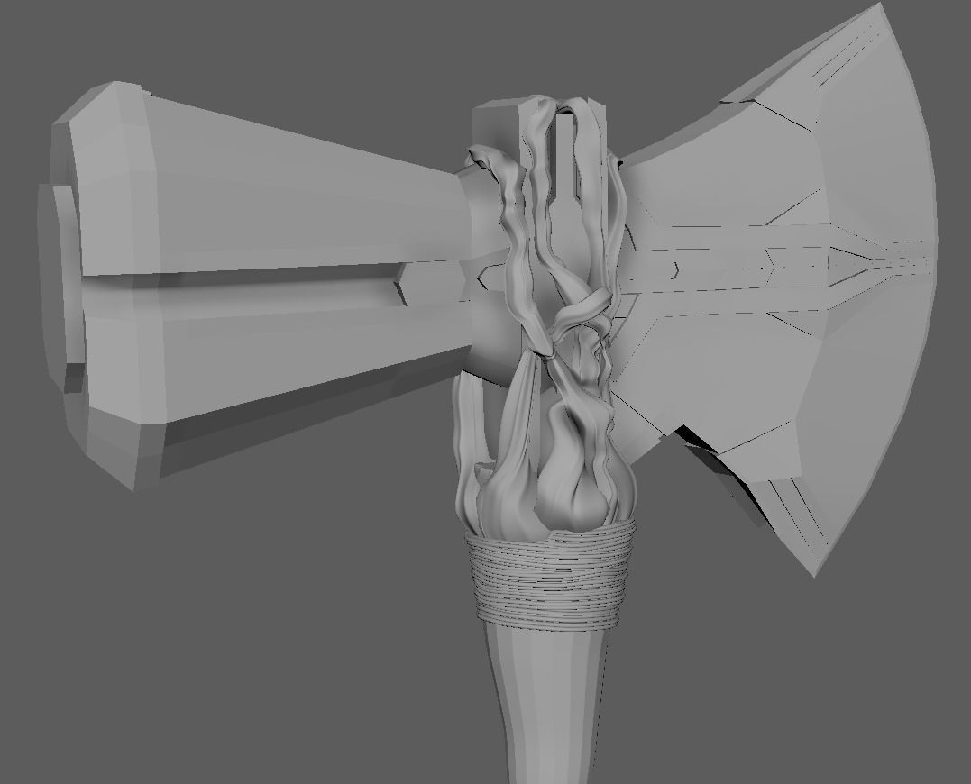 Stormbreaker axe 3D model_6