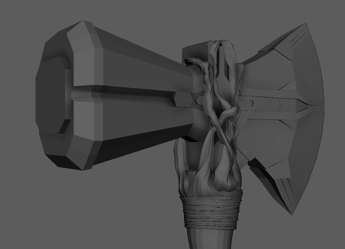 Stormbreaker axe 3D model_8