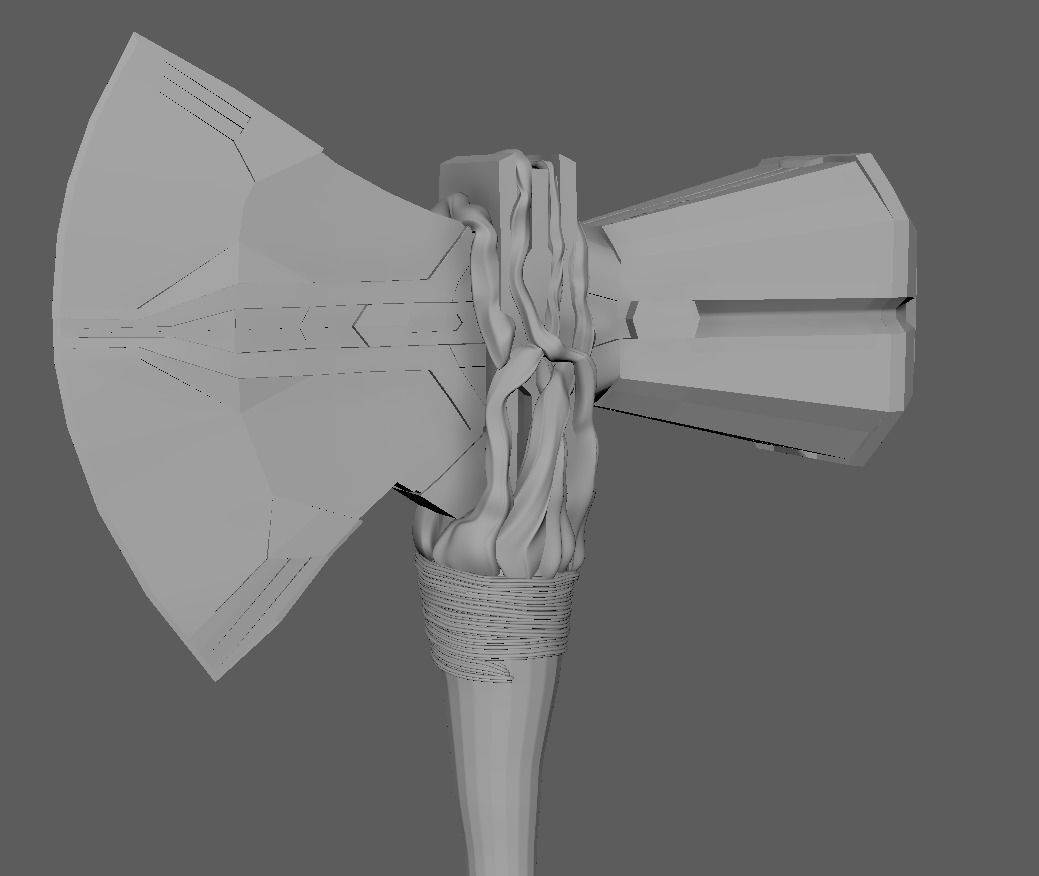 Stormbreaker axe 3D model_5