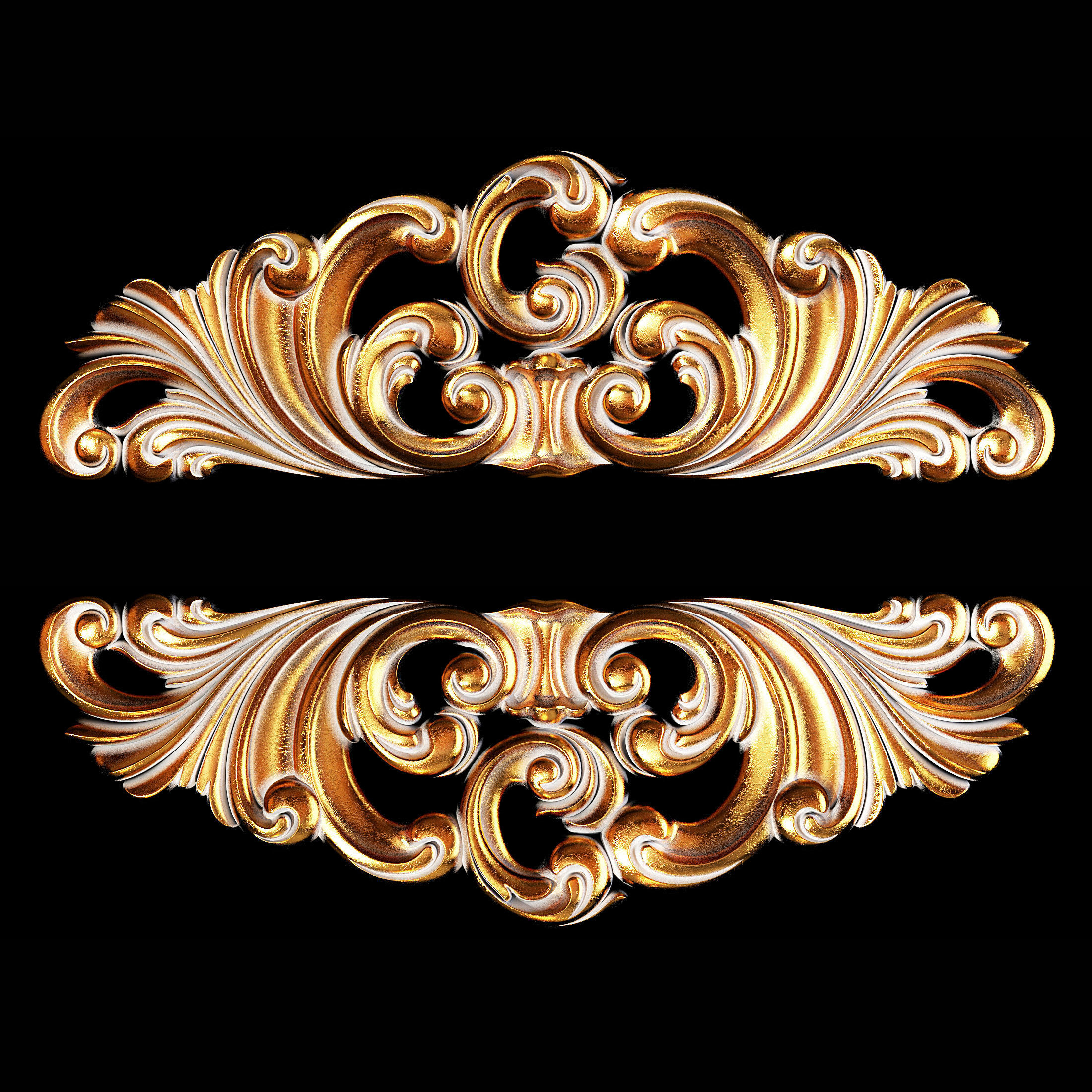 Classic carved 020 3D model_1