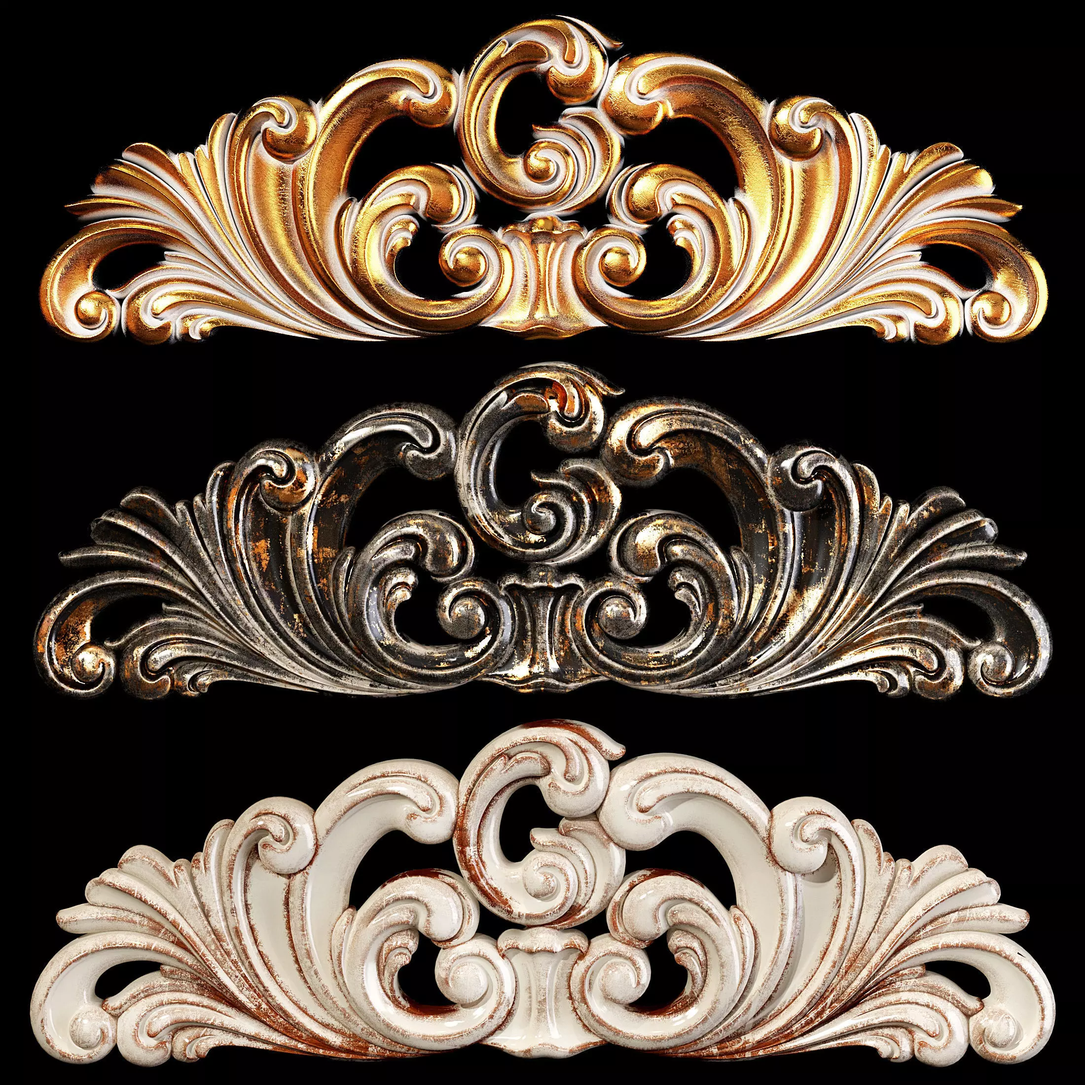 Classic carved 020 3D model_0