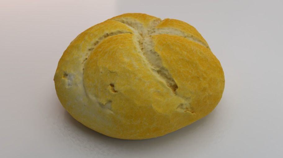 White Bread Low-poly 3D model_1