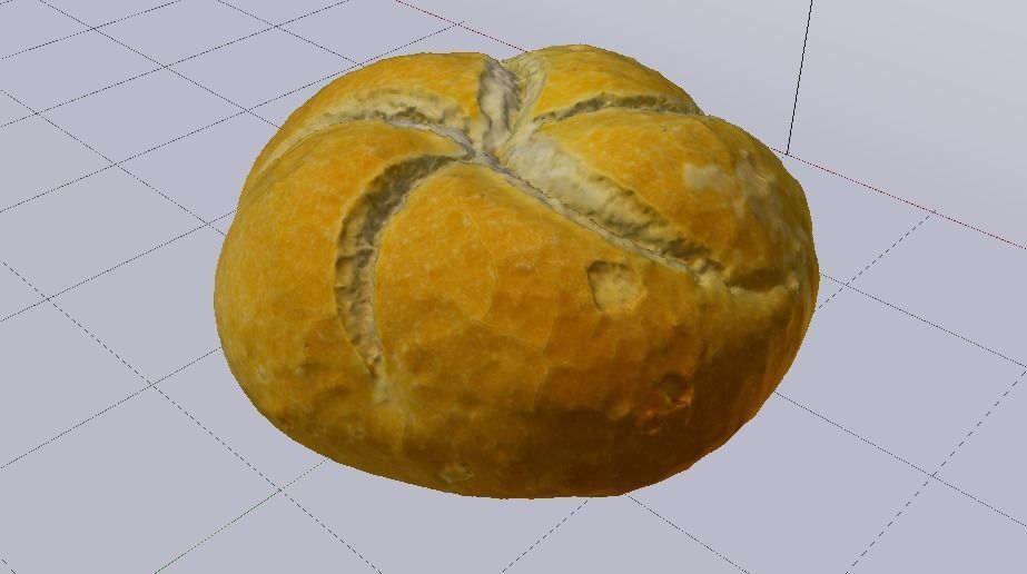 White Bread Low-poly 3D model_10