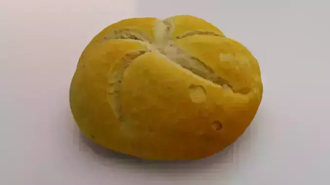 White Bread  Low-poly 3D model