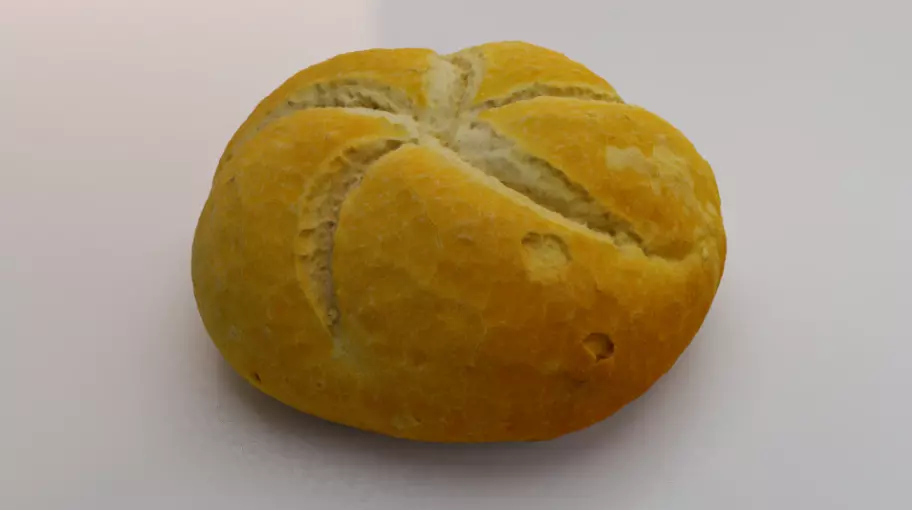 White Bread Low-poly 3D model_0