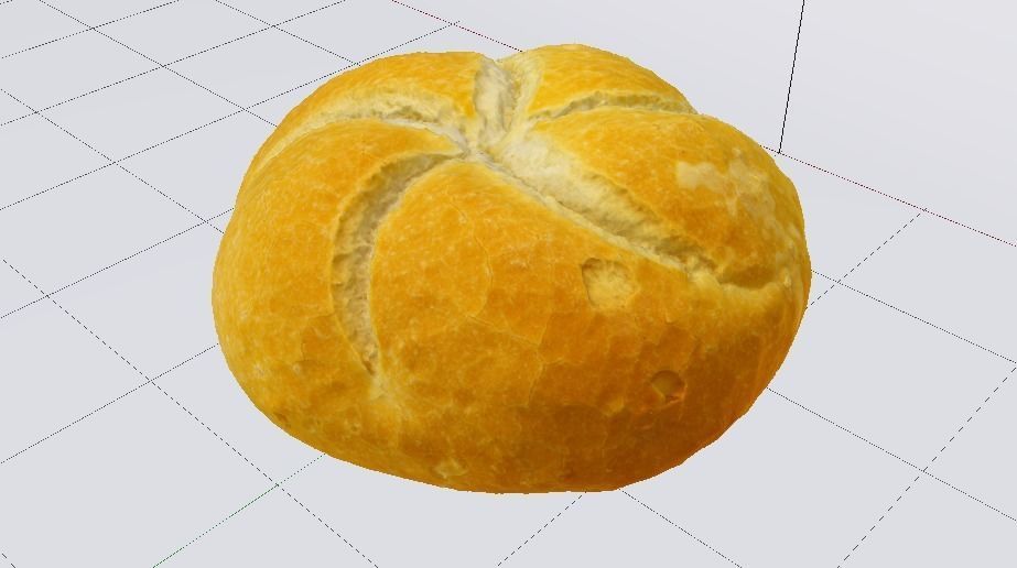 White Bread Low-poly 3D model_5