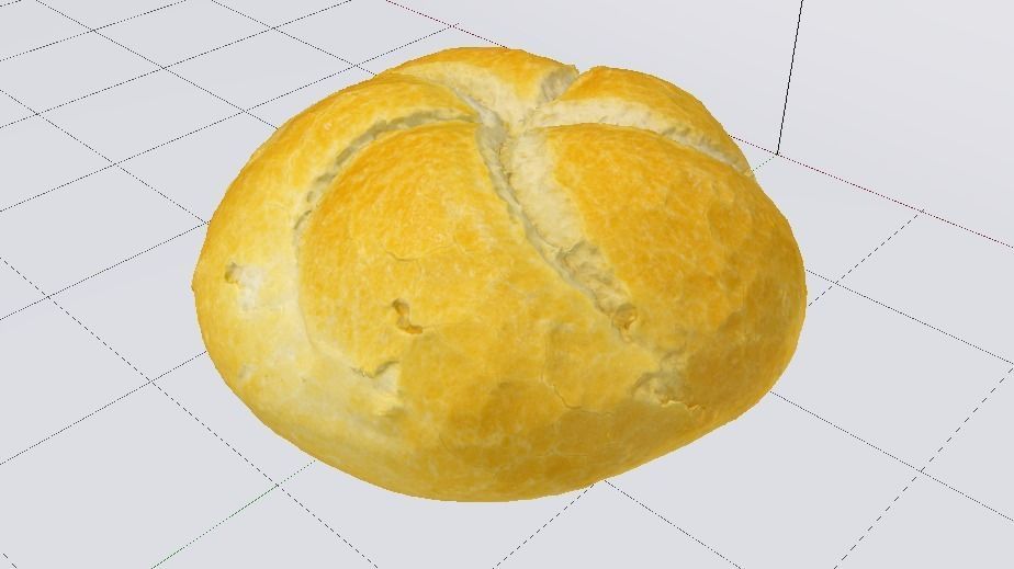 White Bread Low-poly 3D model_6