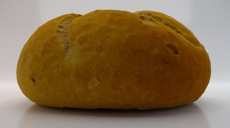 White Bread Low-poly 3D model_2