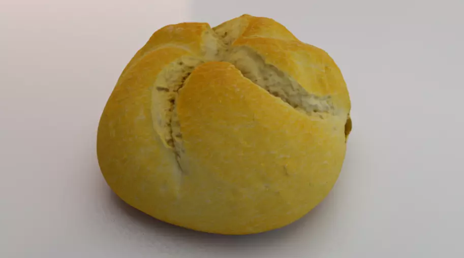 White Bread Low-poly 3D model