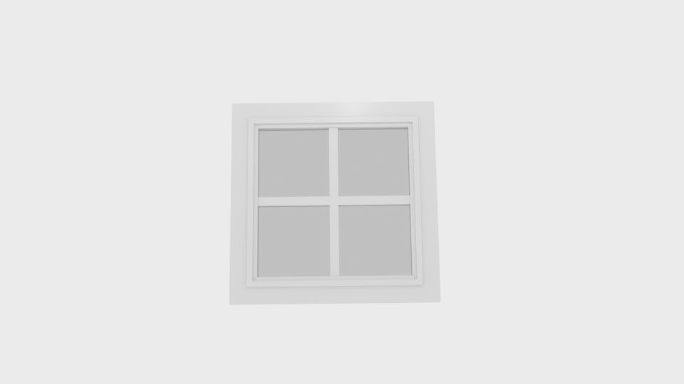Window Low-poly 3D model_3
