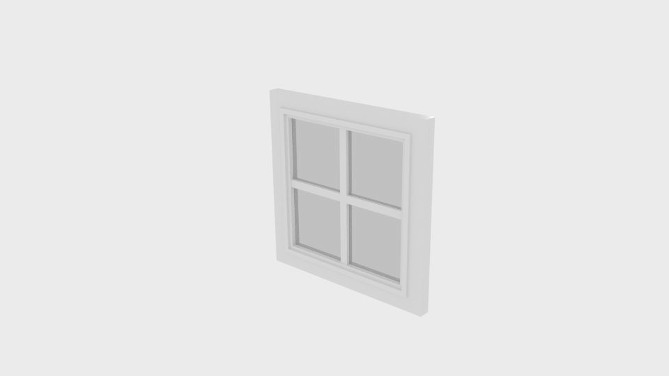 Window Low-poly 3D model_1