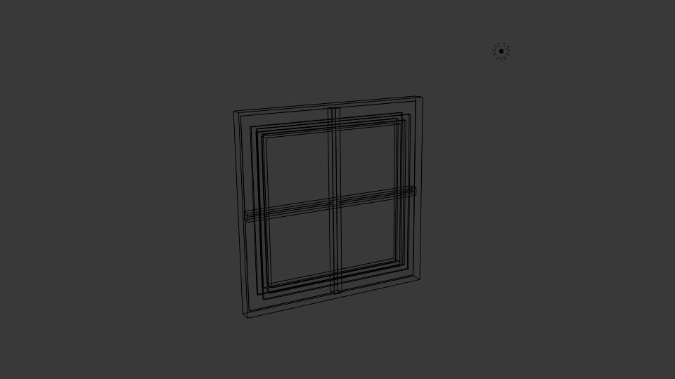Window Low-poly 3D model_5