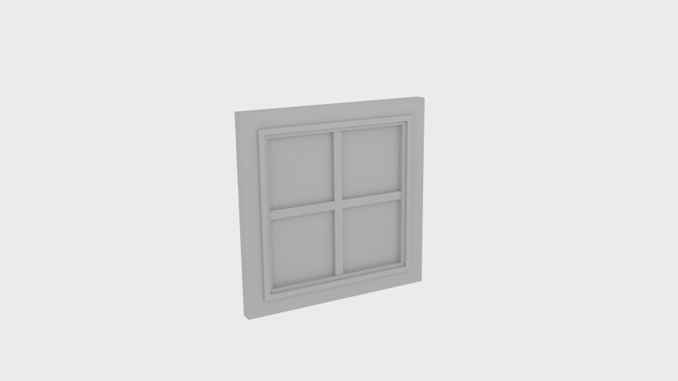 Window Low-poly 3D model_4