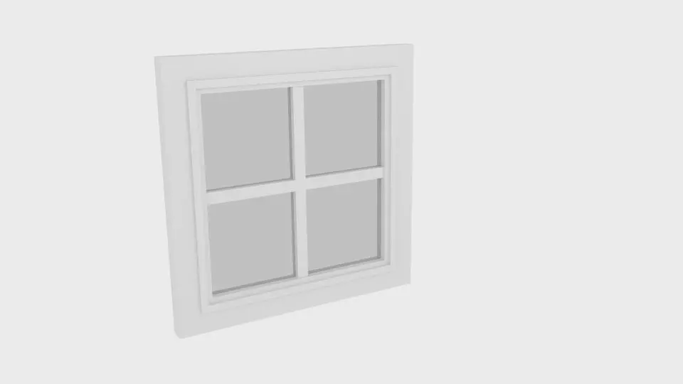 Window Low-poly 3D model_0