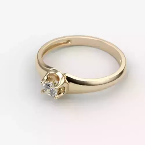 Solitaire women ring  CAD 3dm stl