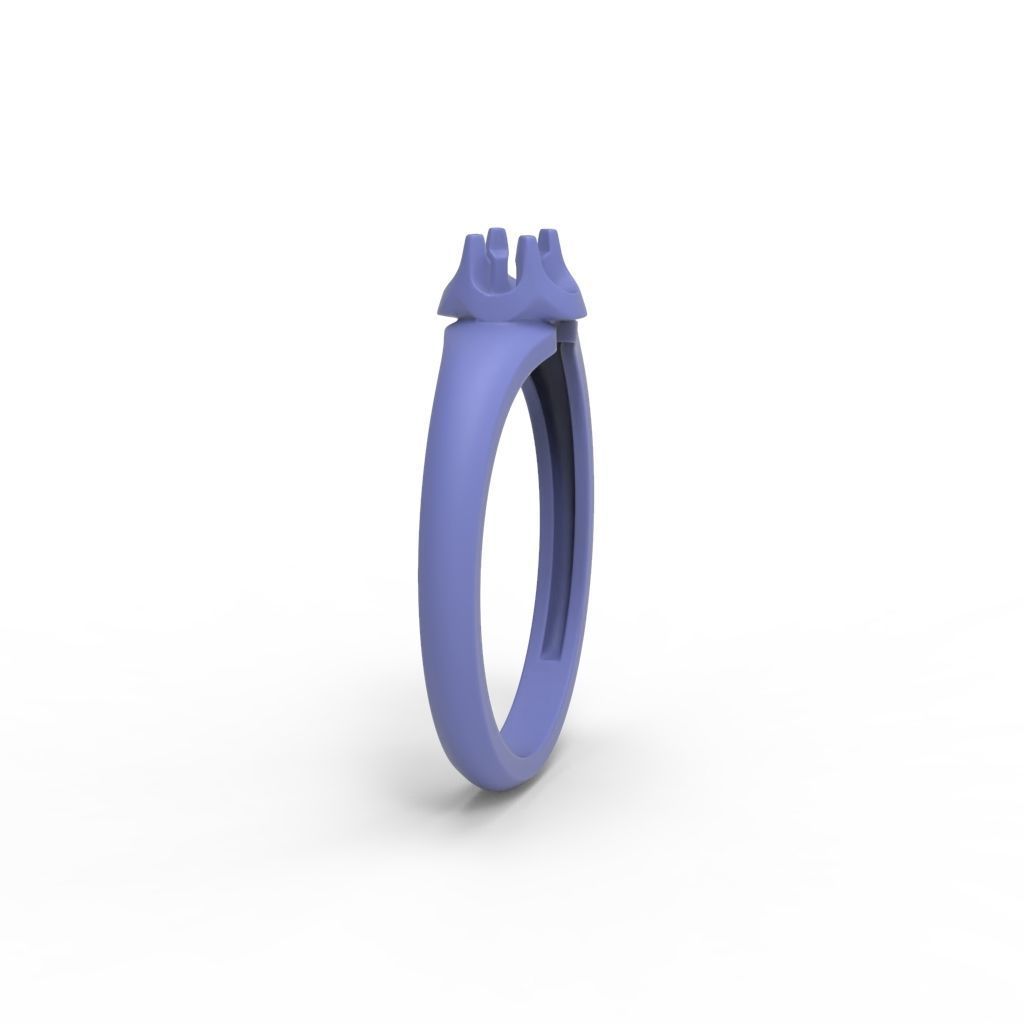 Solitaire women ring CAD 3dm stl 3D print model_18