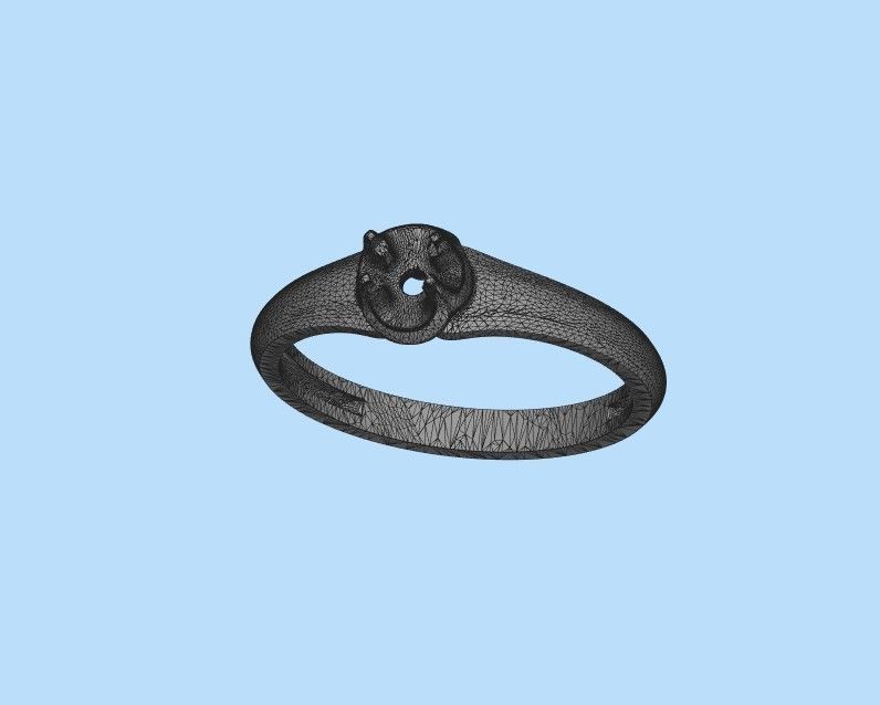 Solitaire women ring CAD 3dm stl 3D print model_34