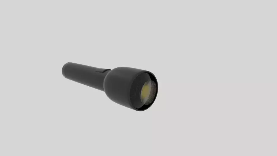 Flashlight Low-poly 3D model_0