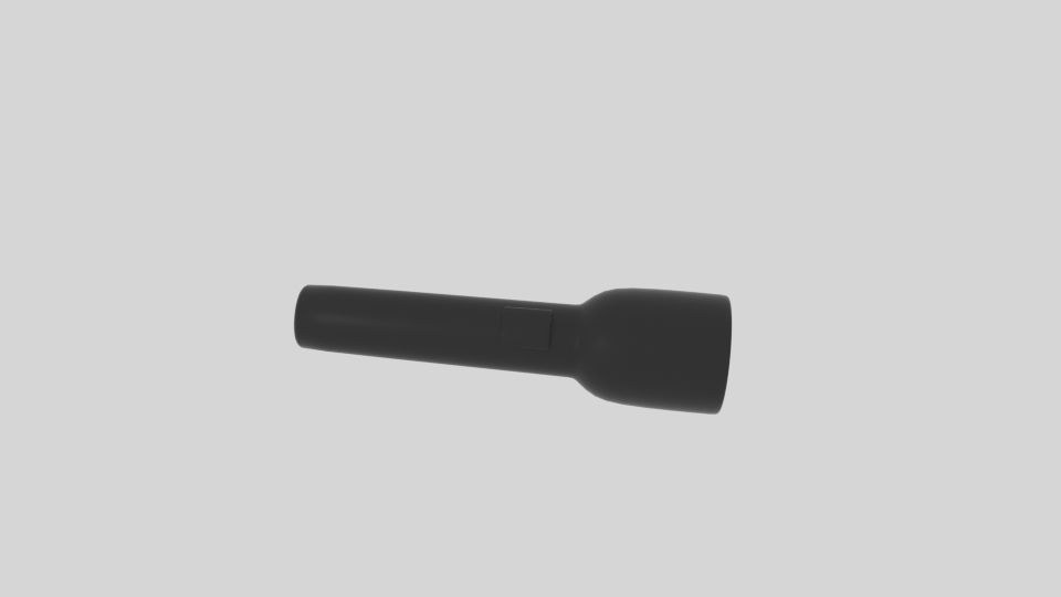 Flashlight Low-poly 3D model_1