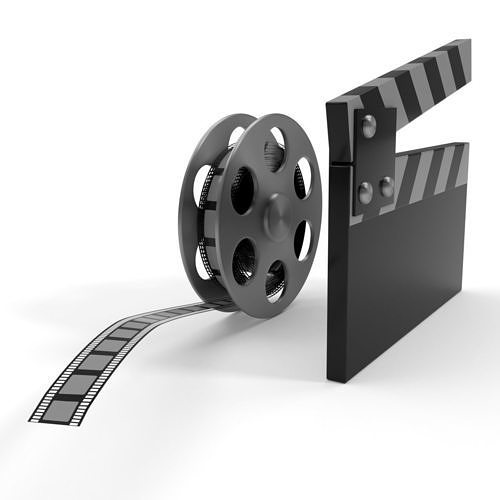 Film Reel and Cap Model Low-poly 3D model