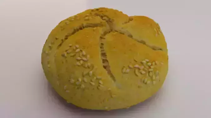 White Bread Low-poly 3D model