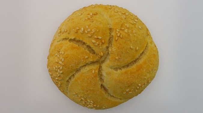 White Bread Low-poly 3D model 4