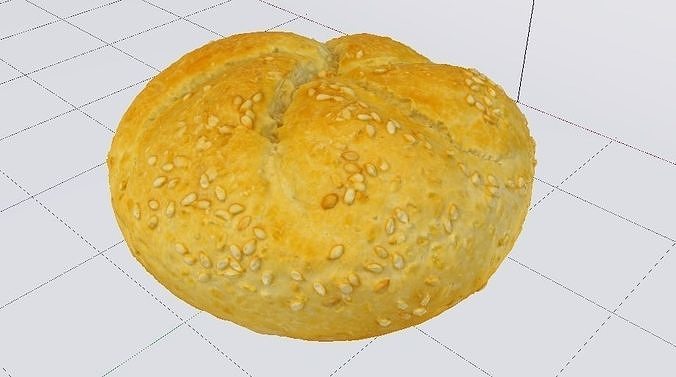 White Bread Low-poly 3D model 7