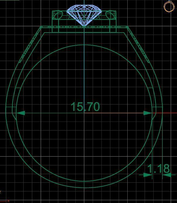 Diamond Men Ring 3D print model_8
