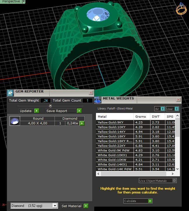 Diamond Men Ring 3D print model_10