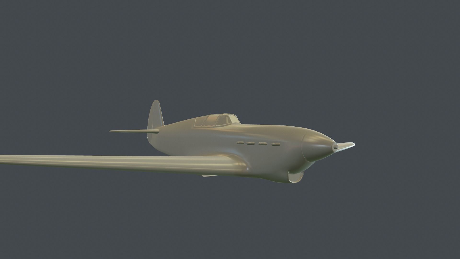 Yak-1 fighter model for 3D-printing 3D print model_4