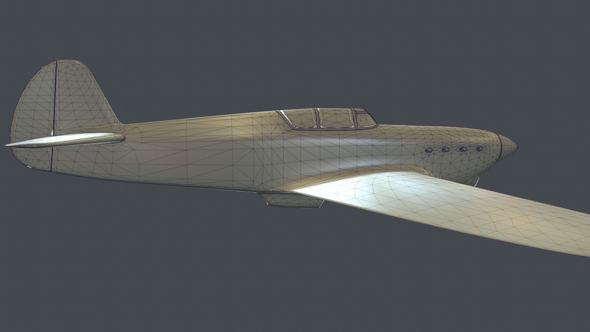 Yak-1 fighter model for 3D-printing 3D print model_16