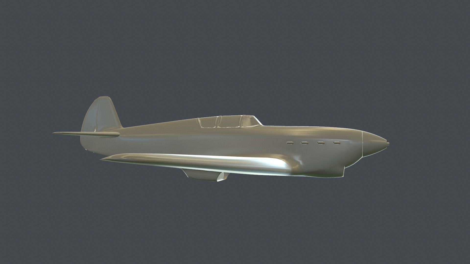 Yak-1 fighter model for 3D-printing 3D print model_5