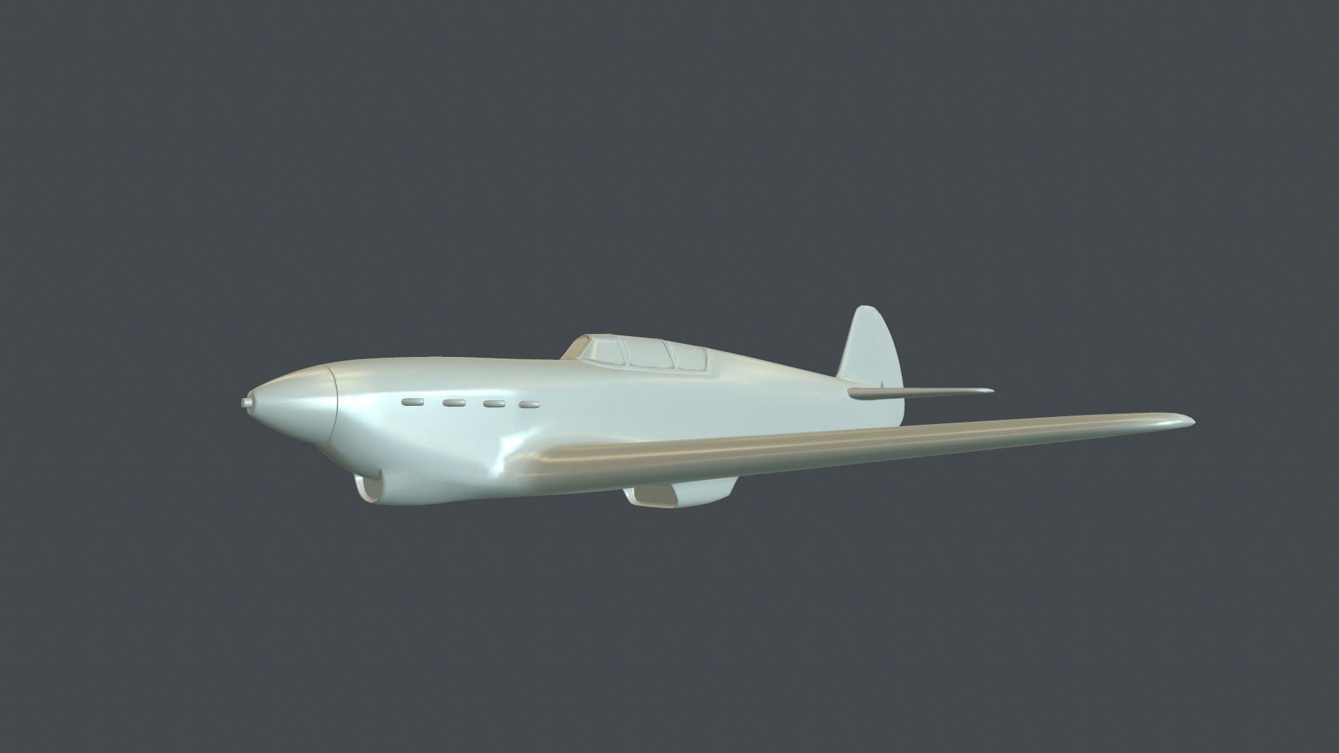 Yak-1 fighter model for 3D-printing 3D print model_1
