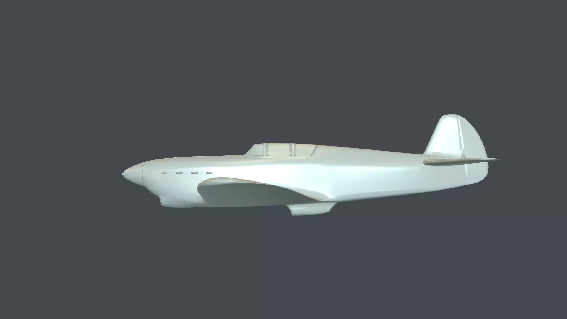 Yak-1 fighter model for 3D-printing 3D print model_0