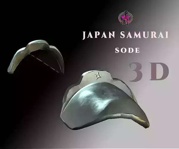 Japan Samurai Sode Low-poly 3D model