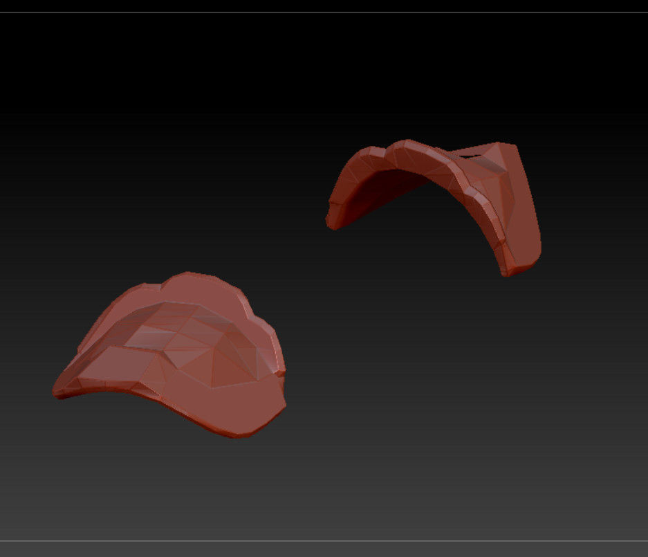 Japan Samurai Sode Low-poly 3D model_5