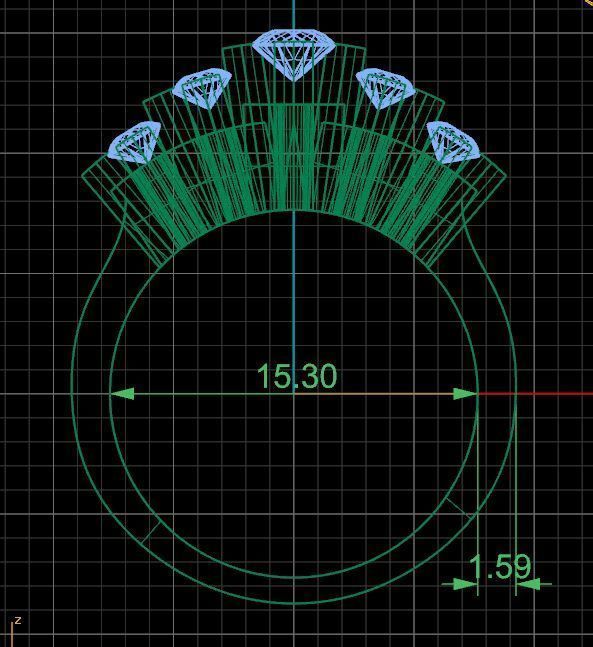 Engagement Diamond Ring 3D print model_5