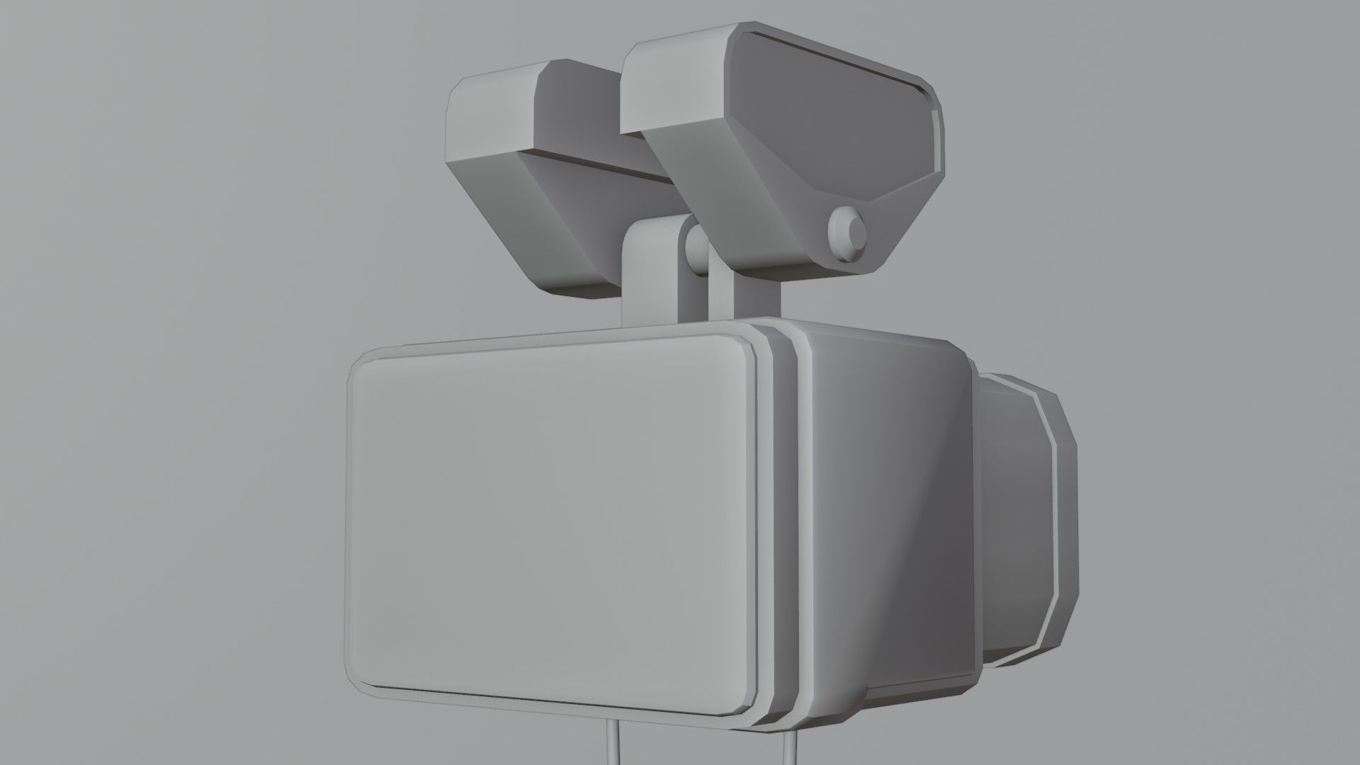 Sci-fi Crane Hoist with Chain and Load Block 3D model_6