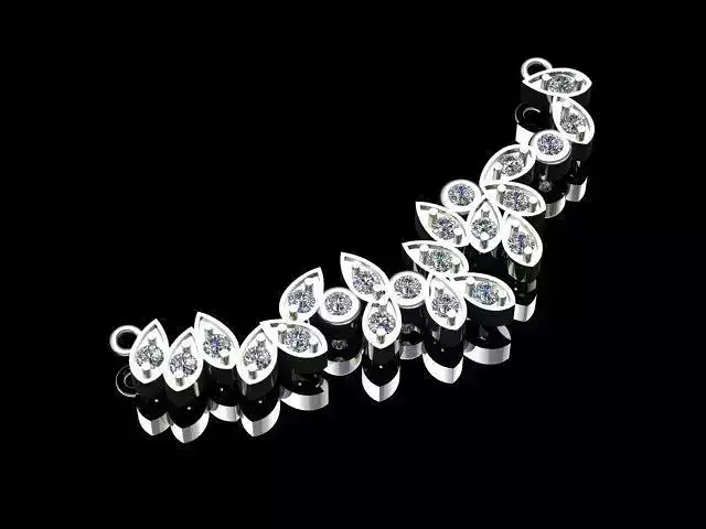 Diamond Leaf Pendant 3D print model