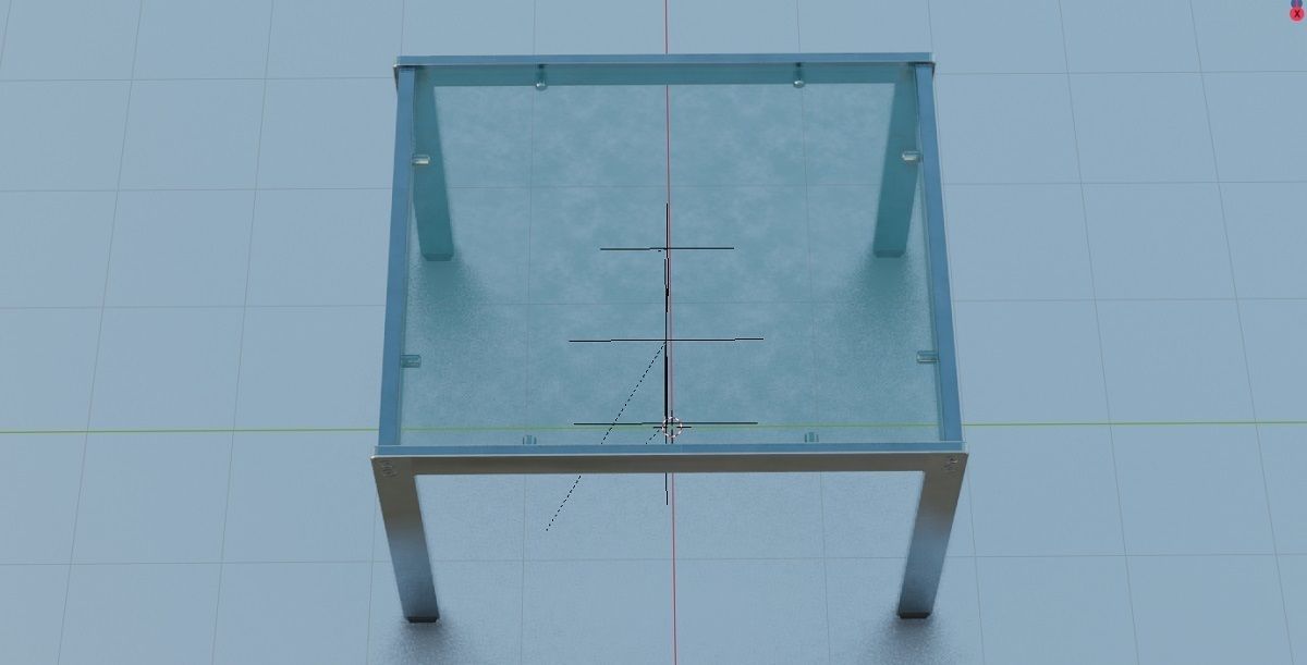 Chrome Lamp Table 3D Model Low-poly 3D model_4