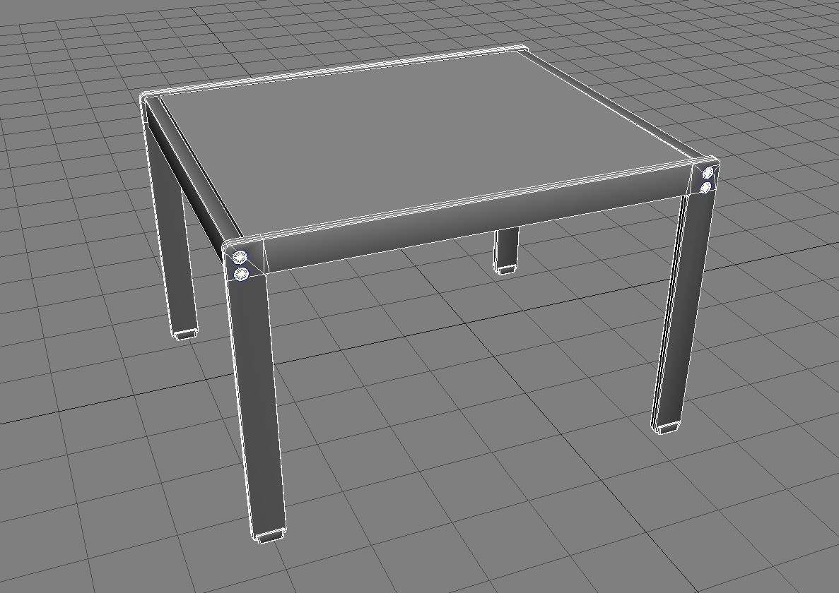 Chrome Lamp Table 3D Model Low-poly 3D model_15