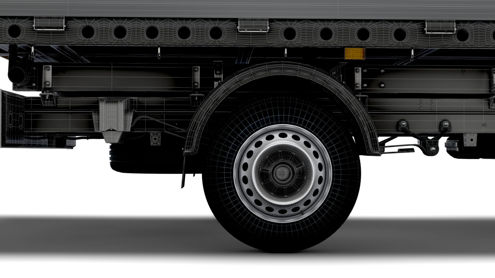 VW Crafter Double Cab Tipper 2021 3D model_17