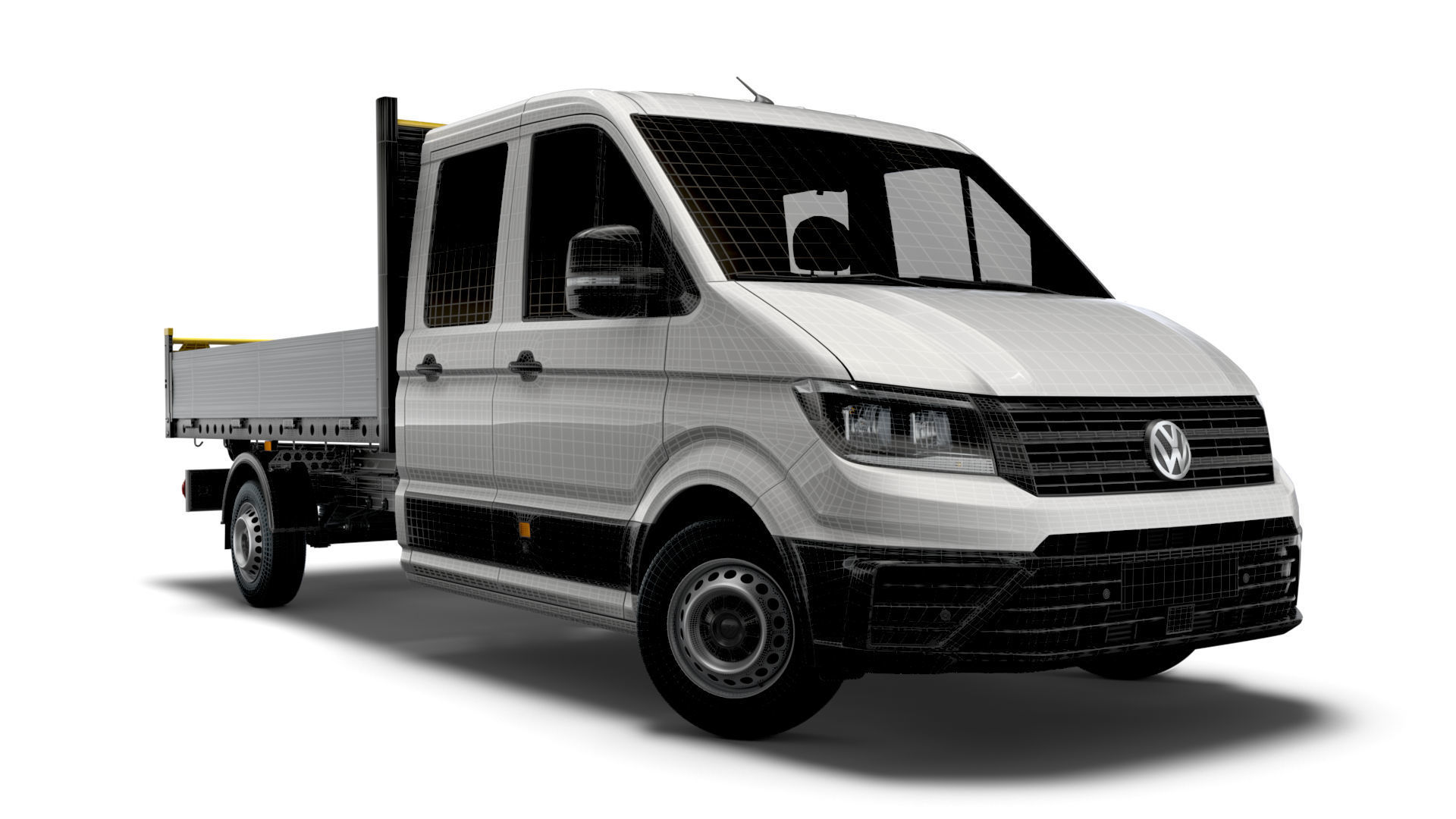VW Crafter Double Cab Tipper 2021 3D model_10