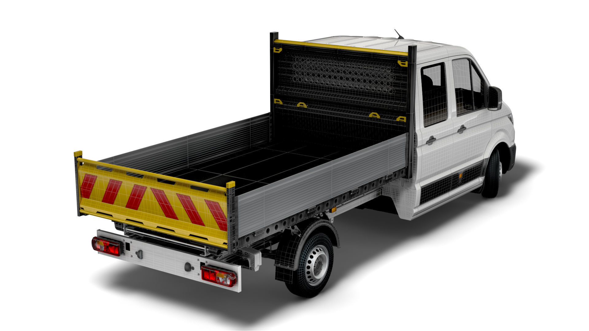 VW Crafter Double Cab Tipper 2021 3D model_11