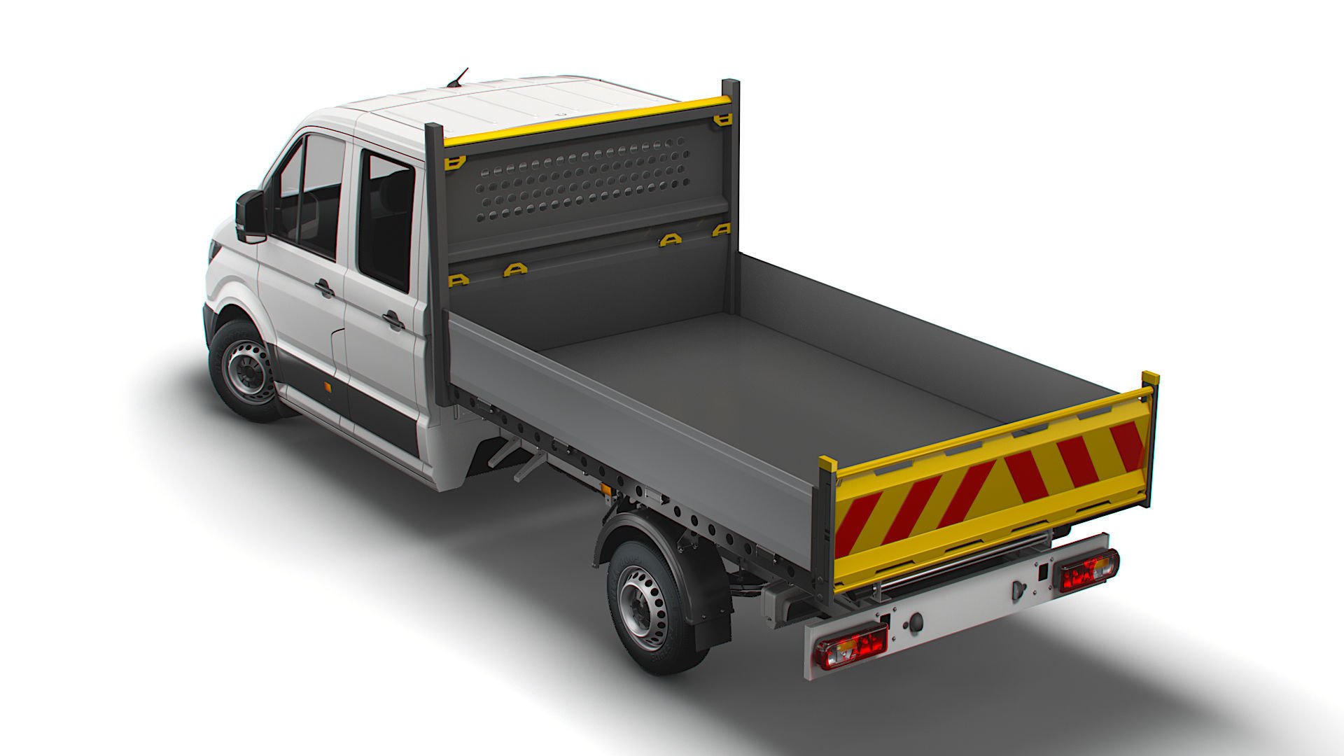 VW Crafter Double Cab Tipper 2021 3D model_2
