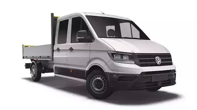 VW Crafter Double Cab Tipper 2021 3D model VW Crafter Double Cab Tipper 2021 3D model
