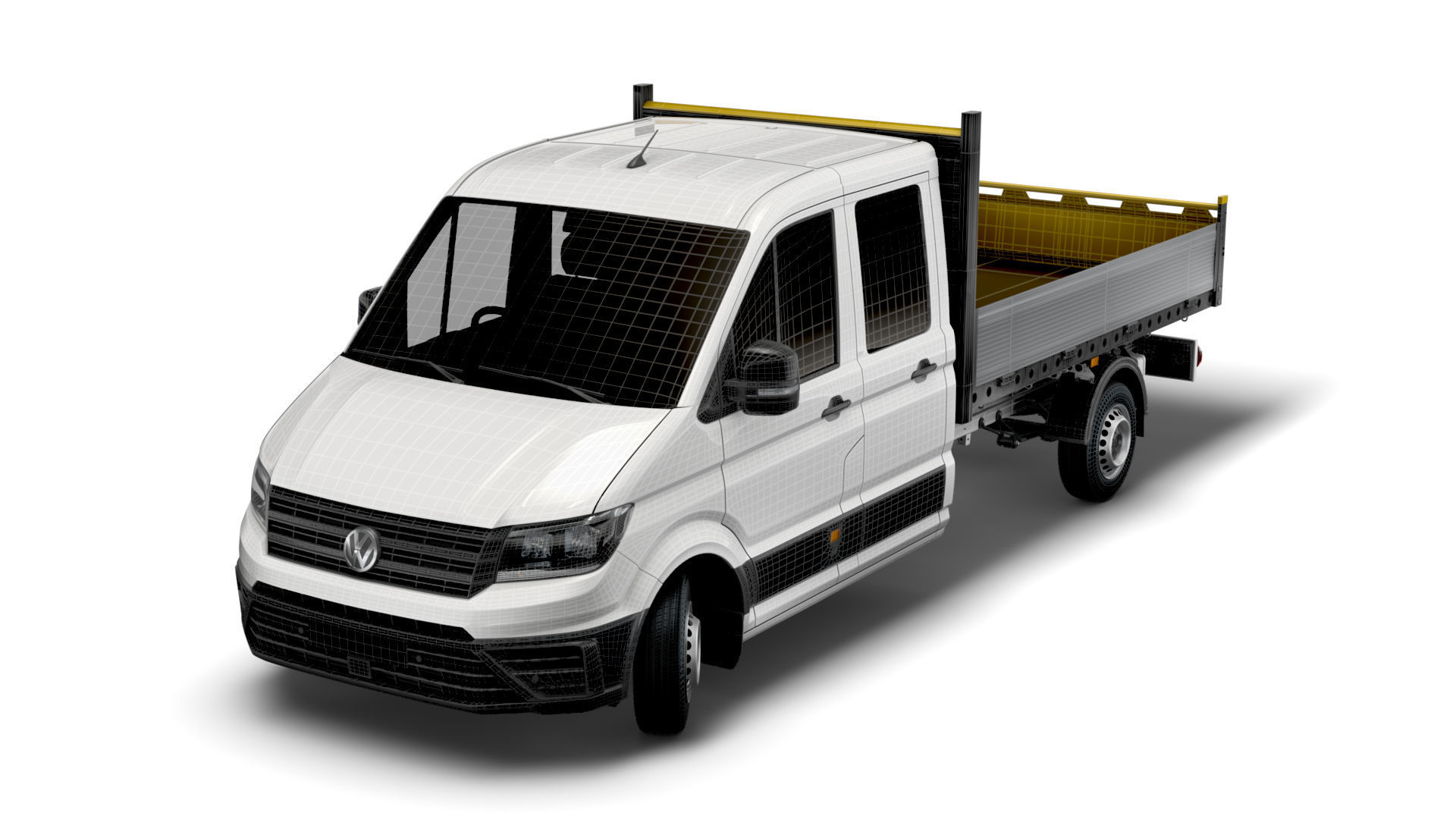 VW Crafter Double Cab Tipper 2021 3D model_16