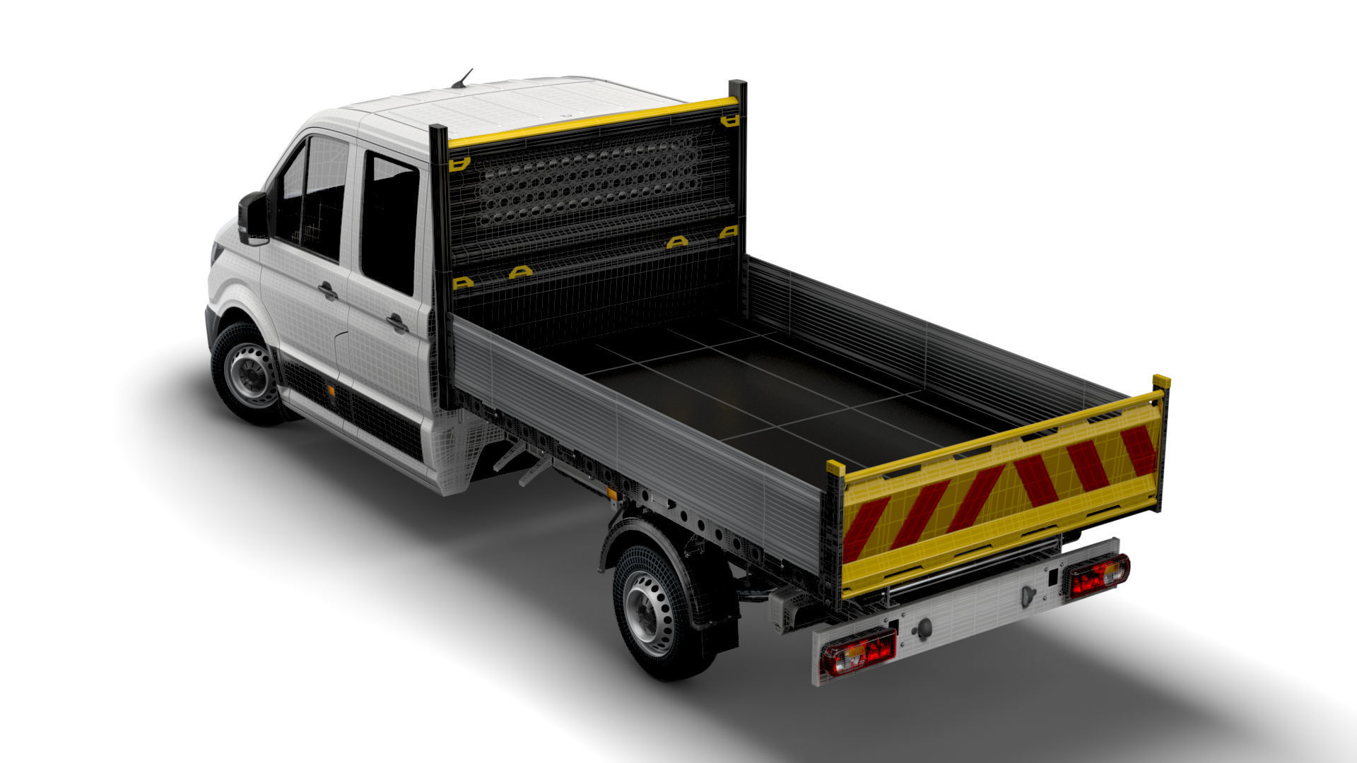 VW Crafter Double Cab Tipper 2021 3D model_12