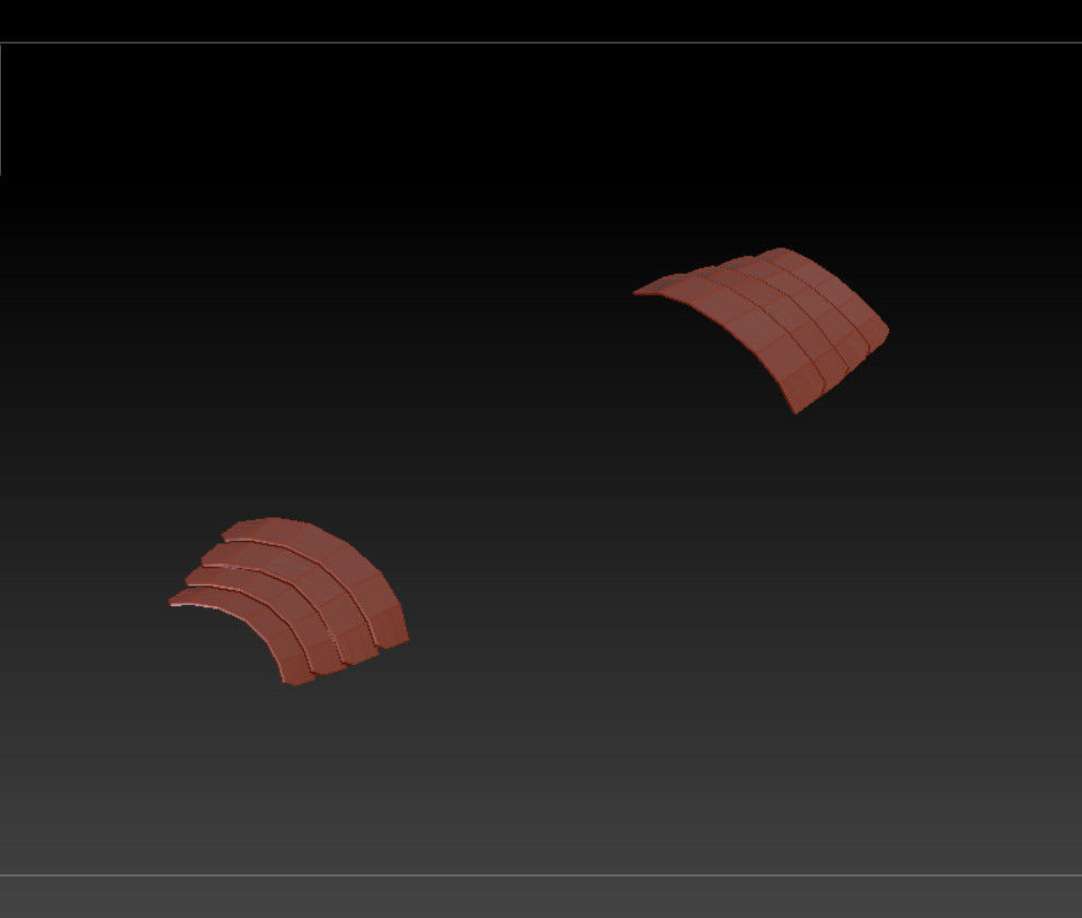 Japan Samurai Upper Arms Armors Low-poly 3D model_6