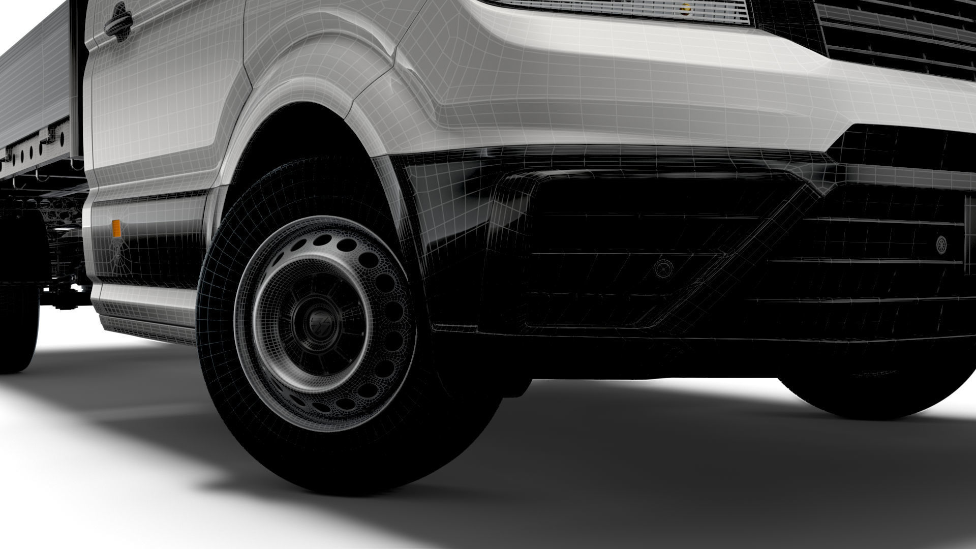 VW Crafter Single Cab Tipper 2021 3D model_4